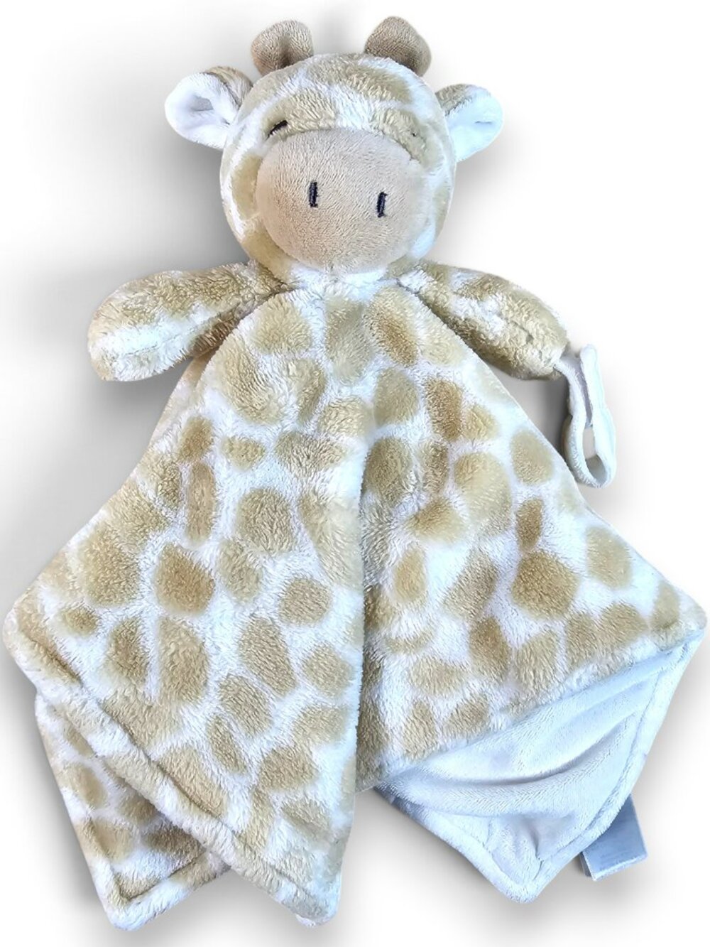Carters Giraffe Baby Lovey Security Blanket Plush Pacifier Holder White Tan 2020